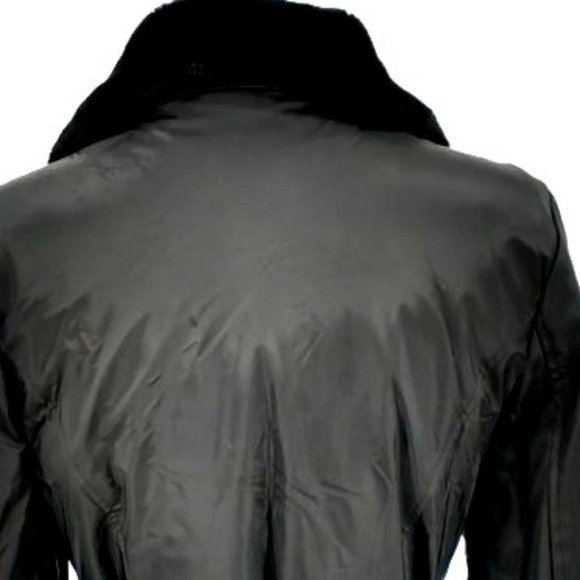 Rampage Outerwear Black Belted Trench Faux Fur Jacket - Picture 8 of 12